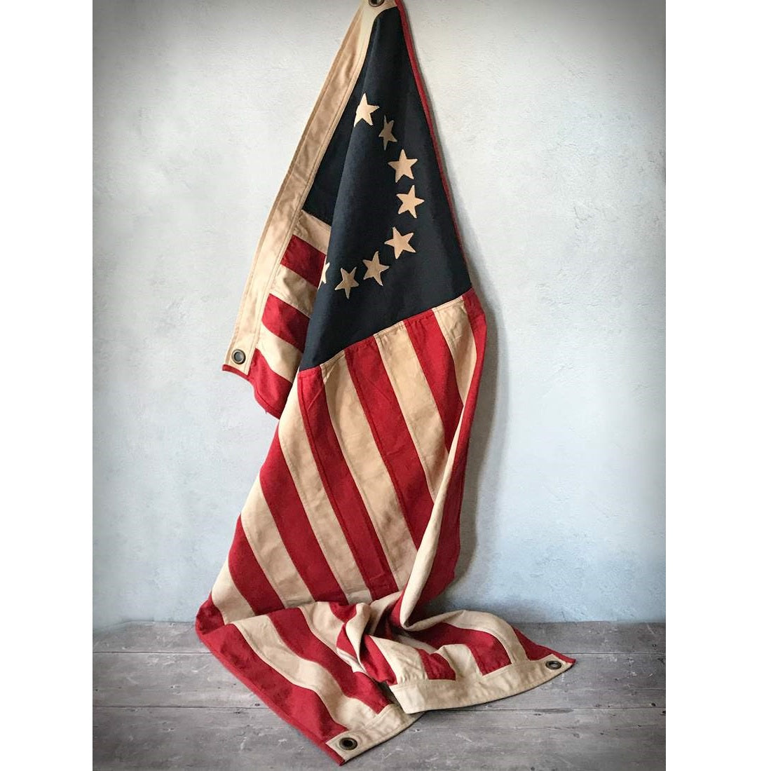 Vintage Betsy Ross American Woven Flag