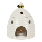 White Beehive Oil Burner. H14cm