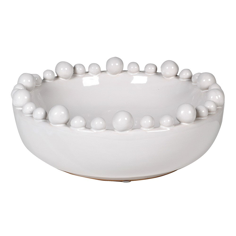 White Ceramic Bobble Bowl